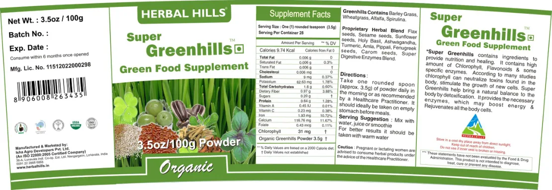 Label for Super Greenhills
