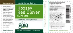 Label for Hoxsey Red Clover Supreme