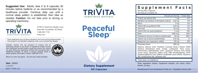 Label for Peaceful Sleep