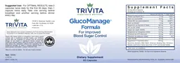 Label for GlucoManage Formula
