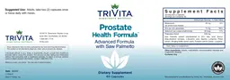 Label for Prostate Health Formula