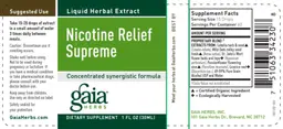 Label for Nicotine Relief Supreme