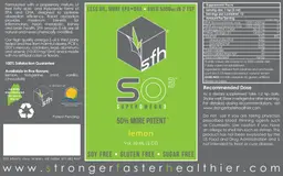Label for SO3 Super Omega 3 Lemon