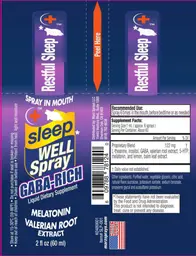 Label for Sleep Well Spray