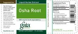 Label for Osha Root