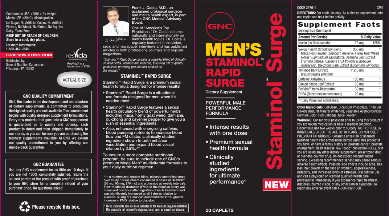 Label for Staminol Rapid Surge