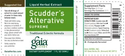 Label for Scudder's Alterative Supreme