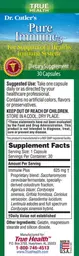 Label for Dr. Cutler's Pure Immune3