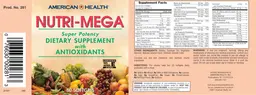 Label for Nutri-Mega