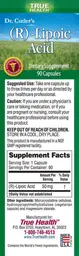 Label for Dr. Cutler's (R) -Lipoic Acid