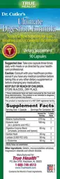 Label for Dr. Cutler's Ultimate Digestion Formula
