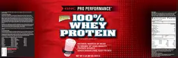 Label for 100% Whey Protein Powdered Drink Mix Strawberry