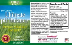 Label for Dr. Cutler's Ultimate pH Balance