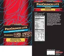 Label for ProCrunch Lite Chocolate Crisp