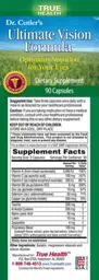 Label for Dr. Cutler's Ultimate Vision Formula