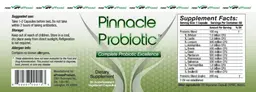 Label for Pinnacle Probiotic