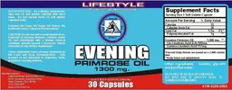 Label for Evening Primrose Oil 1300 mg