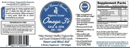 Label for Omega 3's DHA & EPA 300 / 400