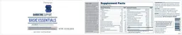 Label for Bariatric Support Basic Essentials Chocolate