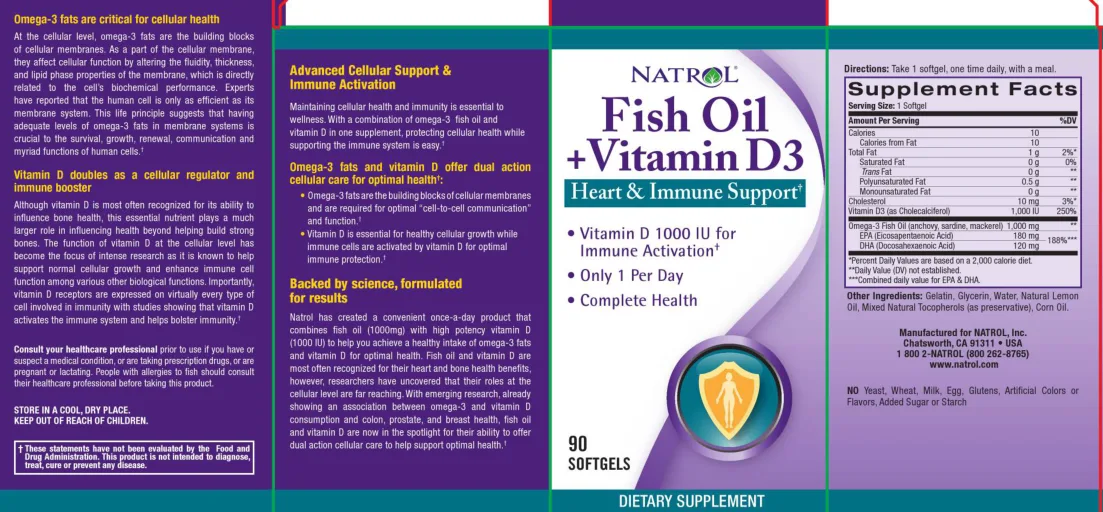 Label for Fish Oil + Vitamin D3