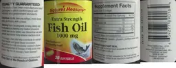 Label for Extra Strength Fish Oil 1000 mg