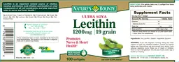 Label for Ultra Soya Lecithin 1200 mg