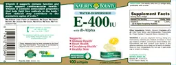 Label for Water-Dispersible E-400 IU With Dl-Alpha