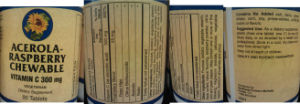 Acerola-Raspberry Chewable Vitamin C 300