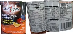 Label for VitaCraves Gummies +Immunity Support