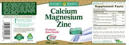 Label for Calcium Magnesium Zinc