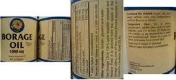 Label for Borage Oil 1000 mg