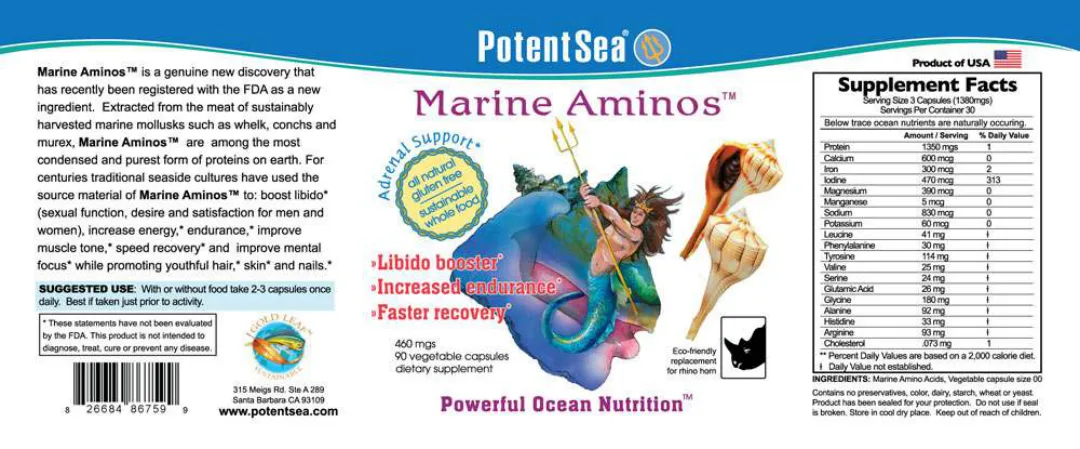 Label for Marine Aminos