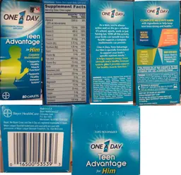 Label for Teen Advantage for Him Complete Multivitamin