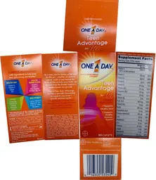 Label for Teen Advantage for Her Complete Multivitamin