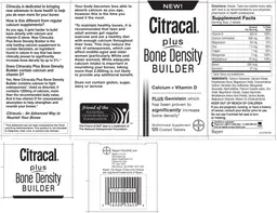 Label for Citracal plus Bone Density Builder