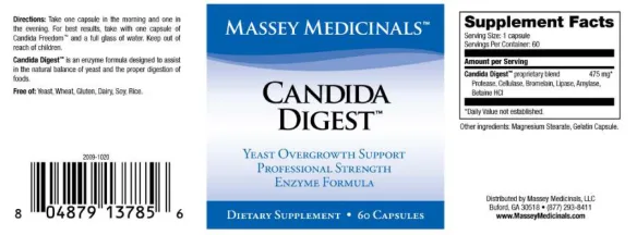Label for Candida Digest