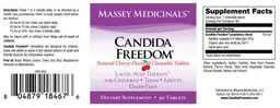 Label for Candida Freedom Natural Cherry Flavored Chewable Tablets