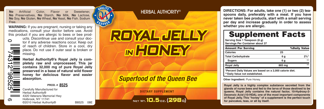 Label for Royal Jelly In Honey