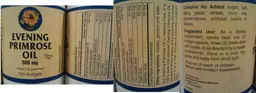 Label for Evening Primrose Oil 500 mg