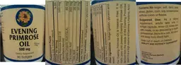 Label for Evening Primrose Oil 500 mg