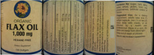 Organic Flax Oil 1000 mg