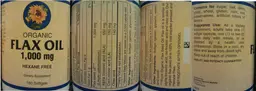 Label for Organic Flax Oil 1000 mg