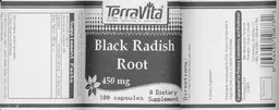 Label for Black Radish Root 450 mg