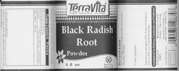 Label for Black Radish Root Powder