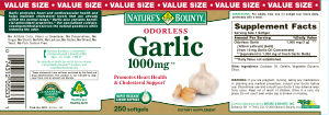 Odorless Garlic 1000 mg