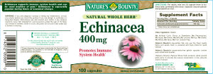 Natural Whole Herb Echinacea 400 mg