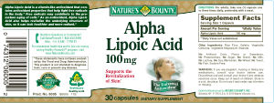 Alpha Lipoic Acid 100 mg