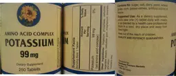 Label for Amino Acid Complex Potassium 99 mg