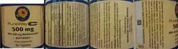 Label for PureWay-C 500 mg with 200 mg Bioflavonoids