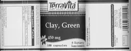 Label for Clay, Green 450 mg